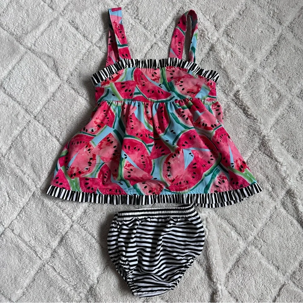 SHEIN | Girls Adjustable Watermelon Two Piece Set | Size 90